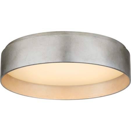 Visual Comfort Shaw 14" Wide LED Flush Mount Drum Ceiling Fixture Brushed Silver Leaf