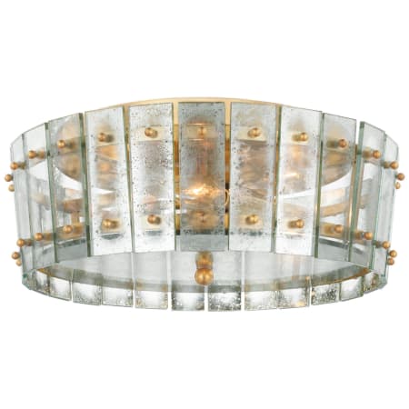 Visual Comfort Cadence 3 Light 16" Wide Semi-Flush Drum Ceiling Fixture Hand-Rubbed Antique Brass