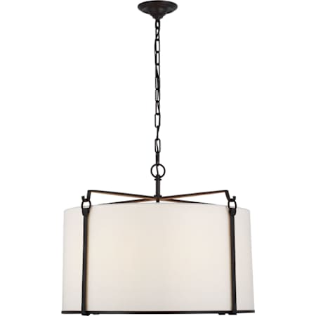 Visual Comfort Aspen 8 Light 28" Wide Pendant Blackened Rust