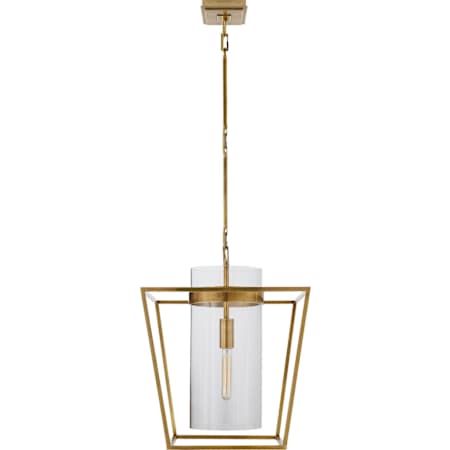 Visual Comfort Presidio 18" Pendant Light by Ian K. Fowler Hand-Rubbed Antique Brass