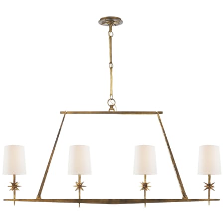 Visual Comfort Etoile 4 Light 48" Wide Linear Pendant Gilded Iron