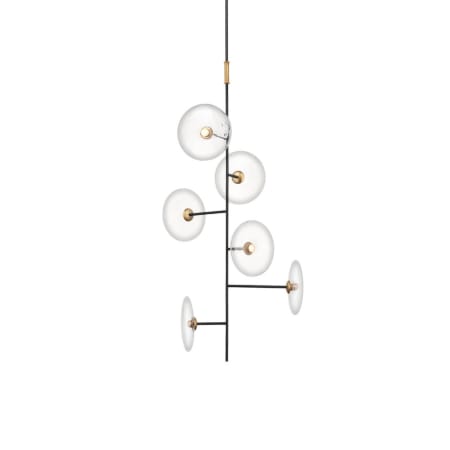 Visual Comfort Calvino 20" Wide LED Pendant Aged Iron / Hand-Rubbed Antique Brass