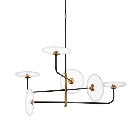 Visual Comfort Calvino 32" Wide LED Abstract Chandelier Aged Iron / Hand-Rubbed Antique Brass