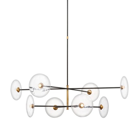 Visual Comfort Calvino 42" Wide LED Abstract Chandelier Aged Iron / Hand-Rubbed Antique Brass