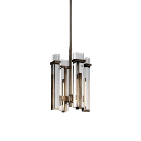 Visual Comfort Malik 12" Wide LED Crystal Chandelier Bronze
