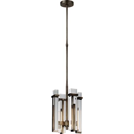 Visual Comfort Malik 12" Wide LED Crystal Chandelier Bronze