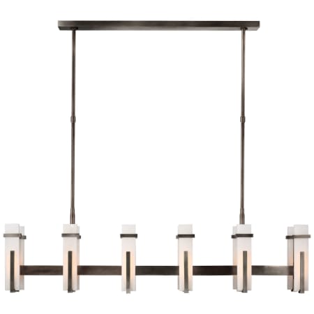 Visual Comfort Malik 55" Wide LED Linear Chandelier Bronze