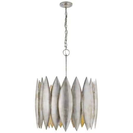 Visual Comfort Hatton 31" Large Chandelier Burnished Silver Leaf
