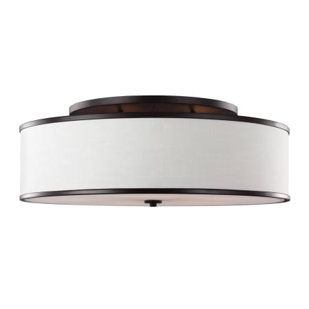 Visual Comfort Studio 5 Light 31" Wide Semi-Flush Drum Ceiling Fixture Oil Rubbed Bronze