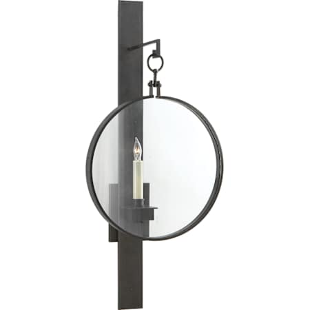 Visual Comfort Alice 27" Sconce in Aged Iron with Clear Glass by Suzanne Kasler Aged Iron
