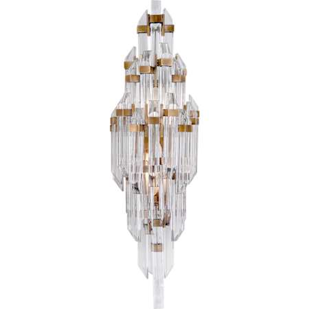 Visual Comfort Adele 24" High Wall Sconce with Acrylic Shade Hand Rubbed Antique Brass
