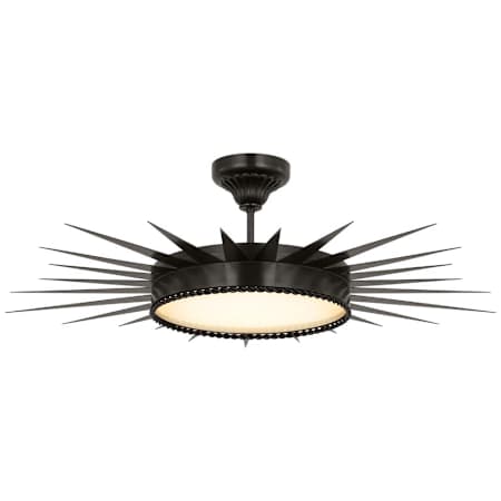Visual Comfort Soleil 36" Wide LED Semi-Flush Ceiling Fixture Bronze / White Glass
