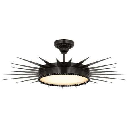 Visual Comfort Soleil 36" Wide LED Semi-Flush Ceiling Fixture Bronze / White Glass