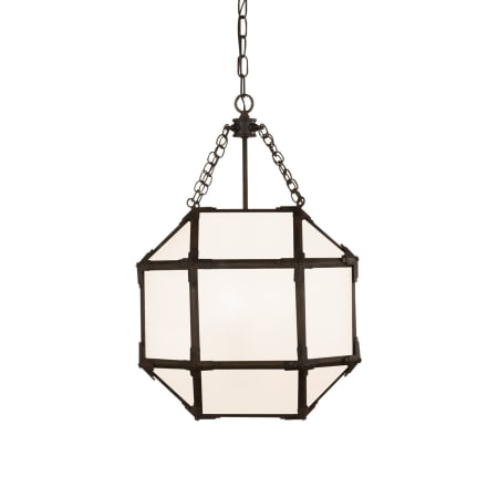 Visual Comfort Morris 3 Light 14" Wide Lantern Chandelier Antique Zinc