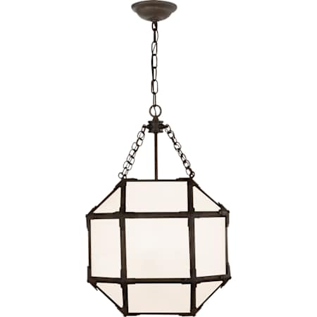 Visual Comfort Morris 3 Light 14" Wide Lantern Chandelier Antique Zinc
