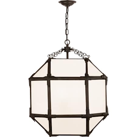 Visual Comfort Morris 3 Light 19" Wide Lantern Chandelier Antique Zinc