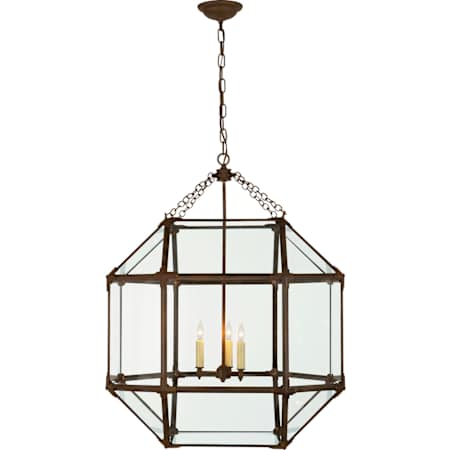 Visual Comfort Morris 23" Cage Style Chandelier by Suzanne Kasler Antique Zinc