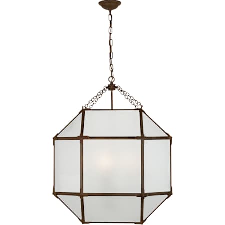 Visual Comfort Morris 23" Cage Style Chandelier by Suzanne Kasler Antique Zinc