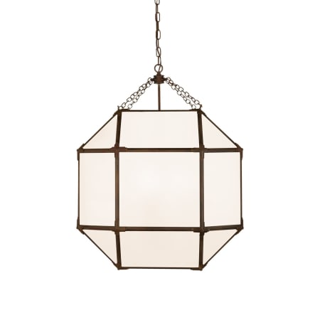 Visual Comfort Morris 3 Light 23" Wide Lantern Chandelier Antique Zinc