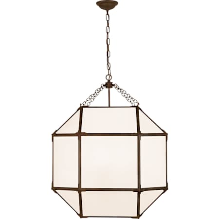 Visual Comfort Morris 3 Light 23" Wide Lantern Chandelier Antique Zinc