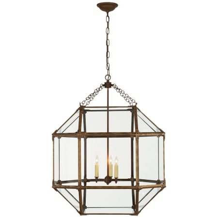 Visual Comfort Morris 23" Cage Style Chandelier by Suzanne Kasler Gilded Iron