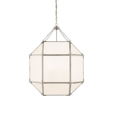 Visual Comfort Morris 3 Light 23" Wide Lantern Chandelier Polished Nickel