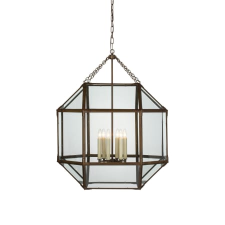 Visual Comfort Morris 6 Light 31" Wide Lantern Chandelier Antique Zinc