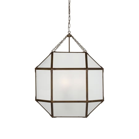 Visual Comfort Morris 6 Light 31" Wide Lantern Chandelier Antique Zinc