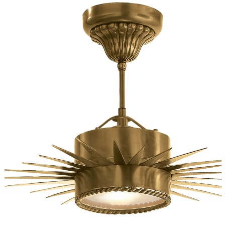 Visual Comfort Soleil 16" Semi-Flush by Suzanne Kasler Hand Rubbed Antique Brass