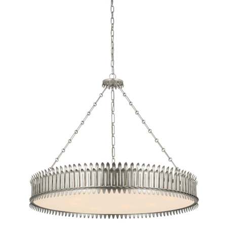 Visual Comfort Leslie 9 Light 37" Wide Abstract Drum Chandelier Burnished Silver Leaf