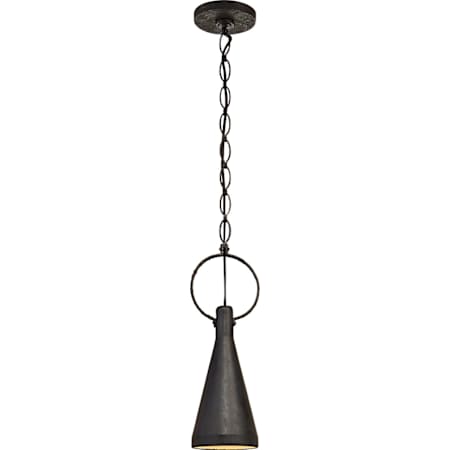 Visual Comfort Limoges 19" Small Pendant by Suzanne Kasler Natural Rusted Iron / Aged Iron