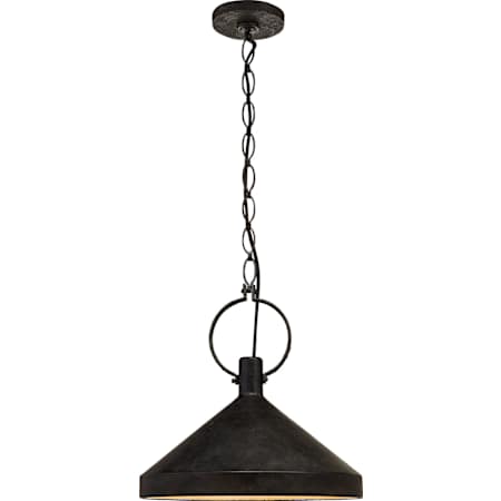 Visual Comfort Limoges 17" Large Pendant by Suzanne Kasler Natural Rusted Iron