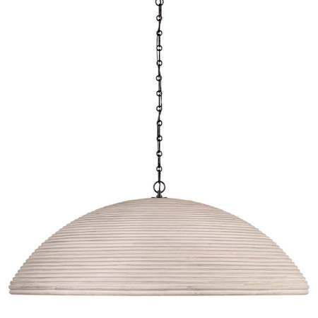 Visual Comfort Emerson 43" Wide Pendant Bronze / Ash Rattan