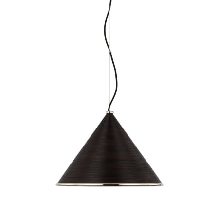 Visual Comfort Reine 19" Wide Pendant Polished Nickel / Black Rattan