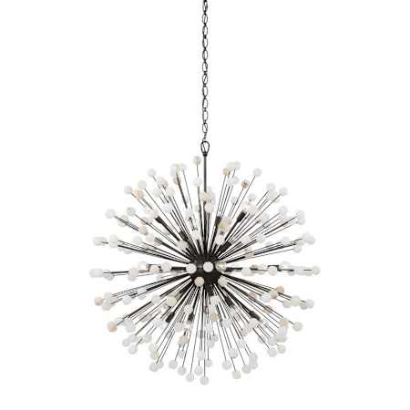 Visual Comfort Lys 18 Light 42" Wide Abstract Sputnik Chandelier Bronze / Alabaster