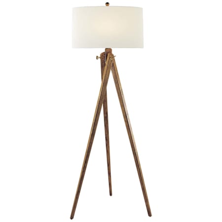 Visual Comfort Tripod 61" Tall Tripod Floor Lamp French Waxed Wood