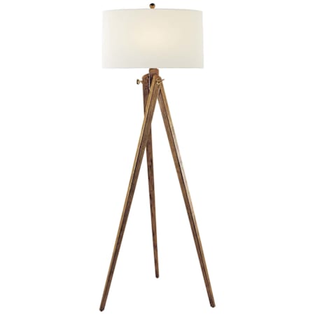 Visual Comfort Tripod 61" Tall Tripod Floor Lamp French Waxed Wood