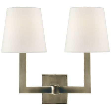 Visual Comfort Square 2 Light 14" Tall Wall Sconce Antique Nickel