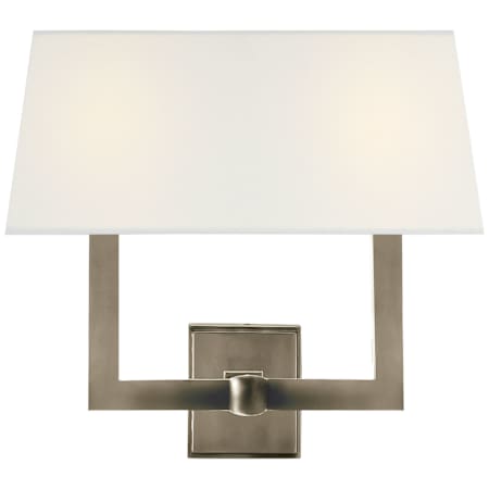 Visual Comfort Square 2 Light 14" Tall Wall Sconce Antique Nickel