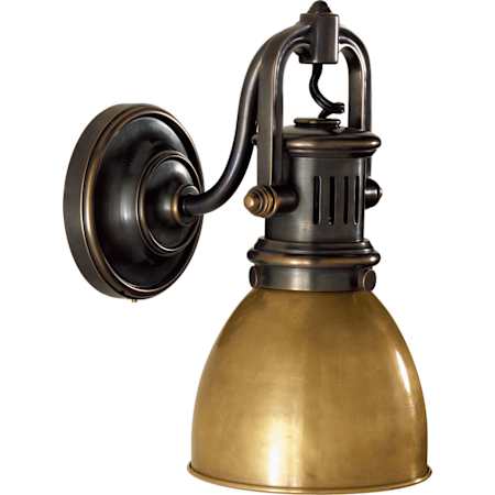 Visual Comfort Yoke 10-1/4" High Wall Sconce with Metal Shade Bronze