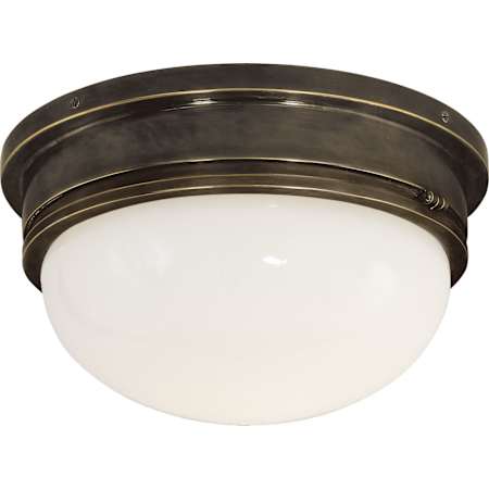 Visual Comfort Marine 12" Flush Mount by E. F. Chapman Bronze