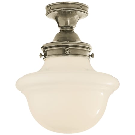 Visual Comfort Edmond 14" Flush Mount by E. F. Chapman Antique Nickel