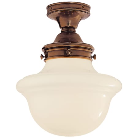 Visual Comfort Edmond 14" Flush Mount by E. F. Chapman Hand Rubbed Antique Brass