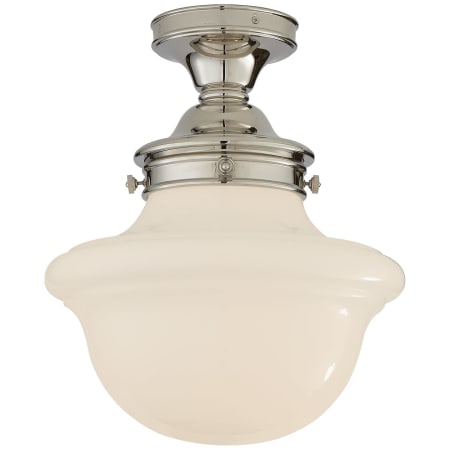 Visual Comfort Edmond 14" Flush Mount by E. F. Chapman Polished Nickel