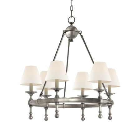 Visual Comfort Classic 6 Light 26" Wide Chandelier Antique Nickel