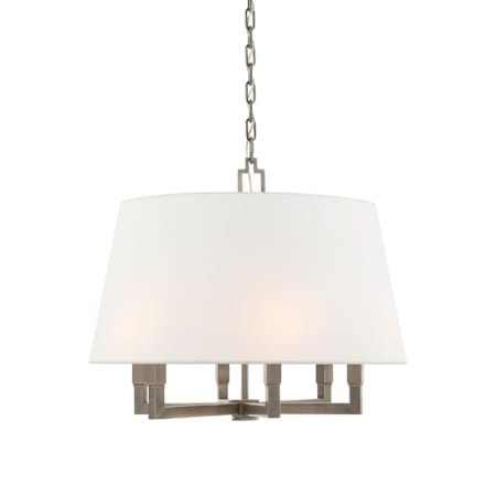 Visual Comfort Square 6 Light 24" Wide Chandelier Antique Nickel