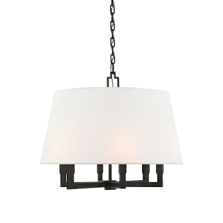 Visual Comfort Square 6 Light 24" Wide Chandelier Bronze