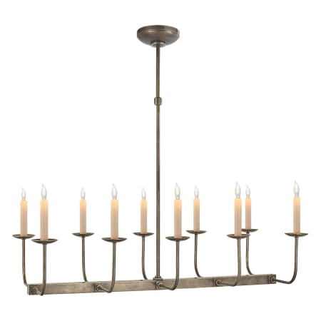Visual Comfort Linear 35" Linear Chandelier by E. F. Chapman Antique Nickel