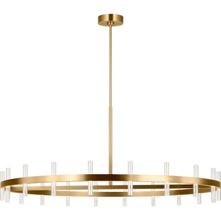 Visual Comfort Silas 48" Wide LED Ring Chandelier Burnished Brass