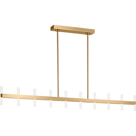 Visual Comfort Silas 56" Wide LED Linear Chandelier Burnished Brass